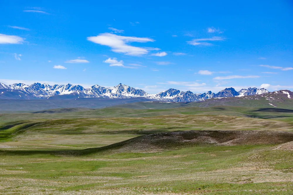 The wildflower plains of the Deosai plateau under a big sky near Skardu, Pakistan