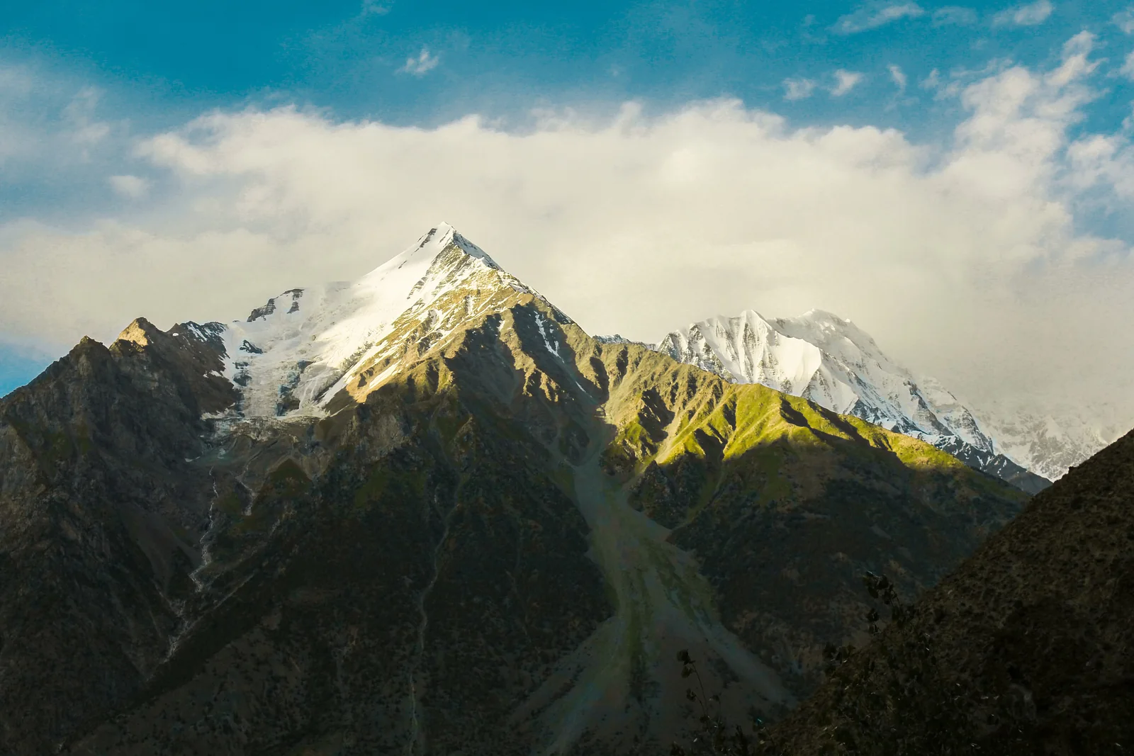Der Diran Peak (7.266 m) über dem Bagrot-Tal