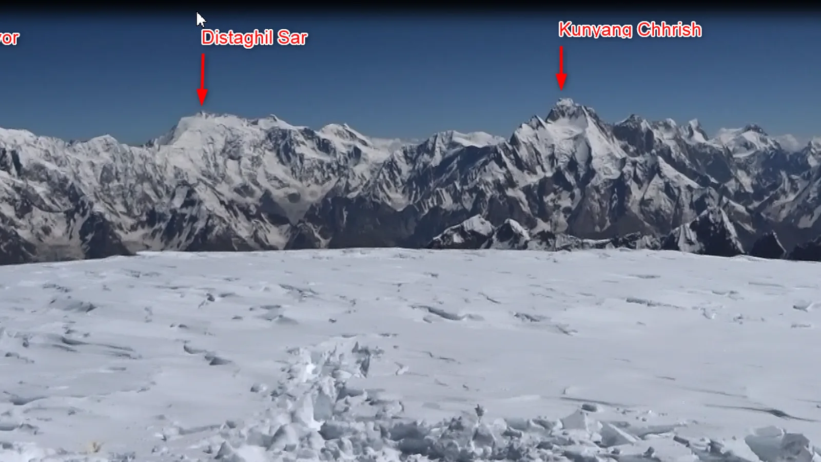 Gipfelpanorama vom Spantik (7.027 m) nach Nordosten in den Karakorum