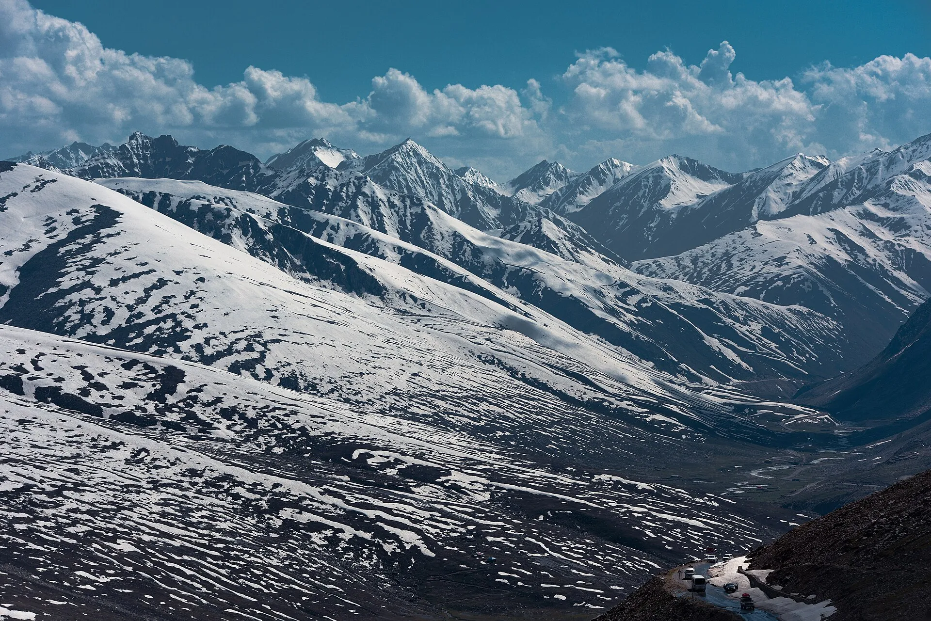 Snow-dusted mountains around Babusar Pass