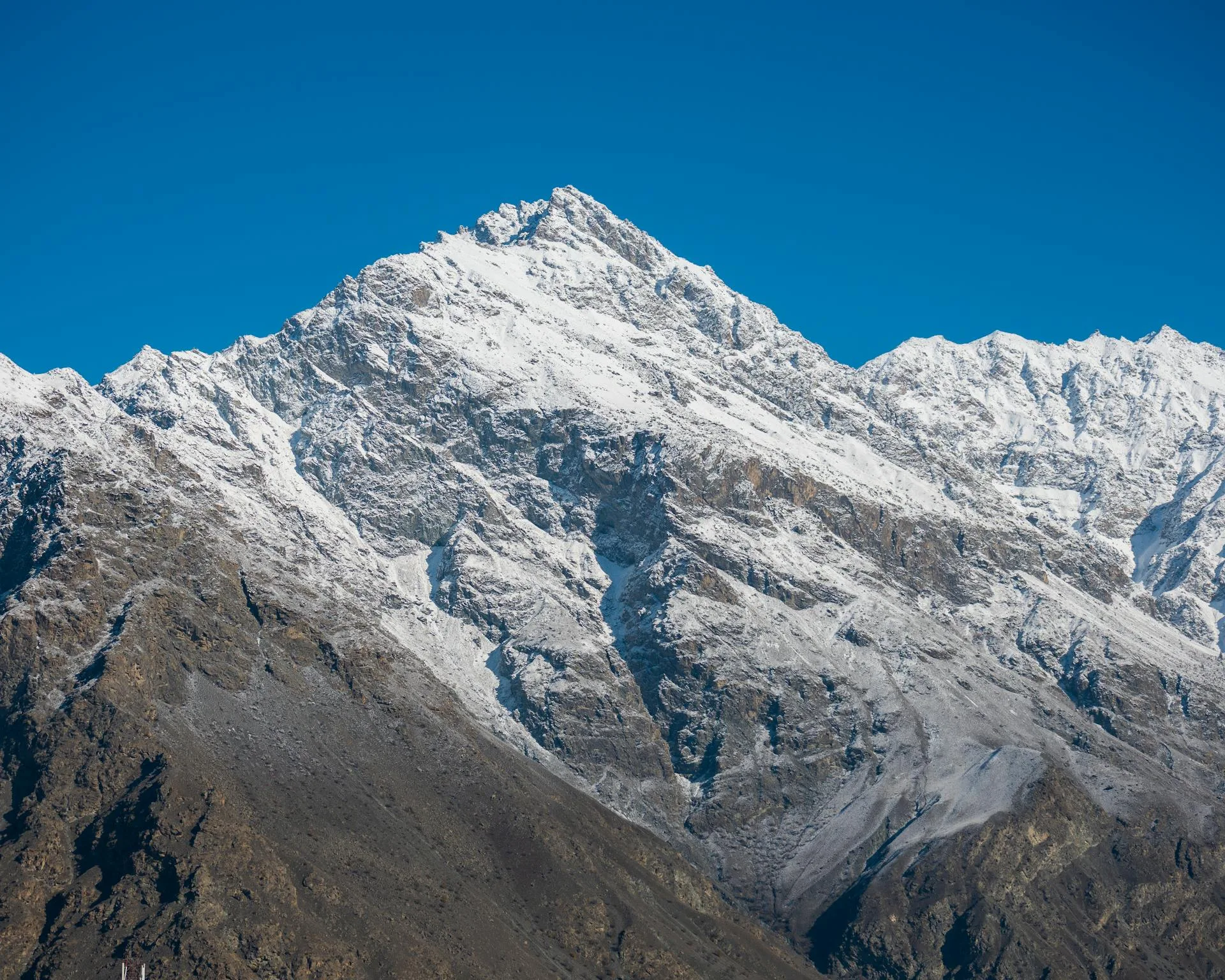 A vast glacier and snow landscape in the high mountains