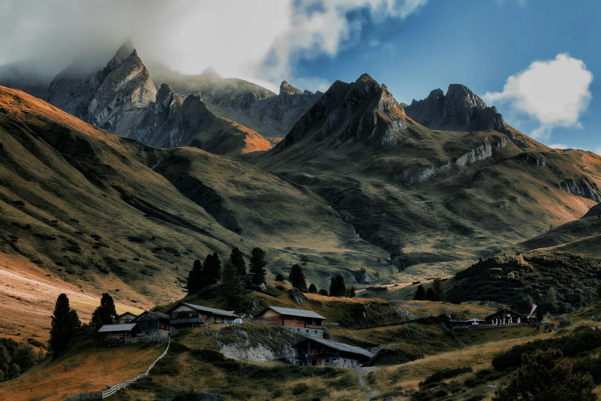 House between mountains