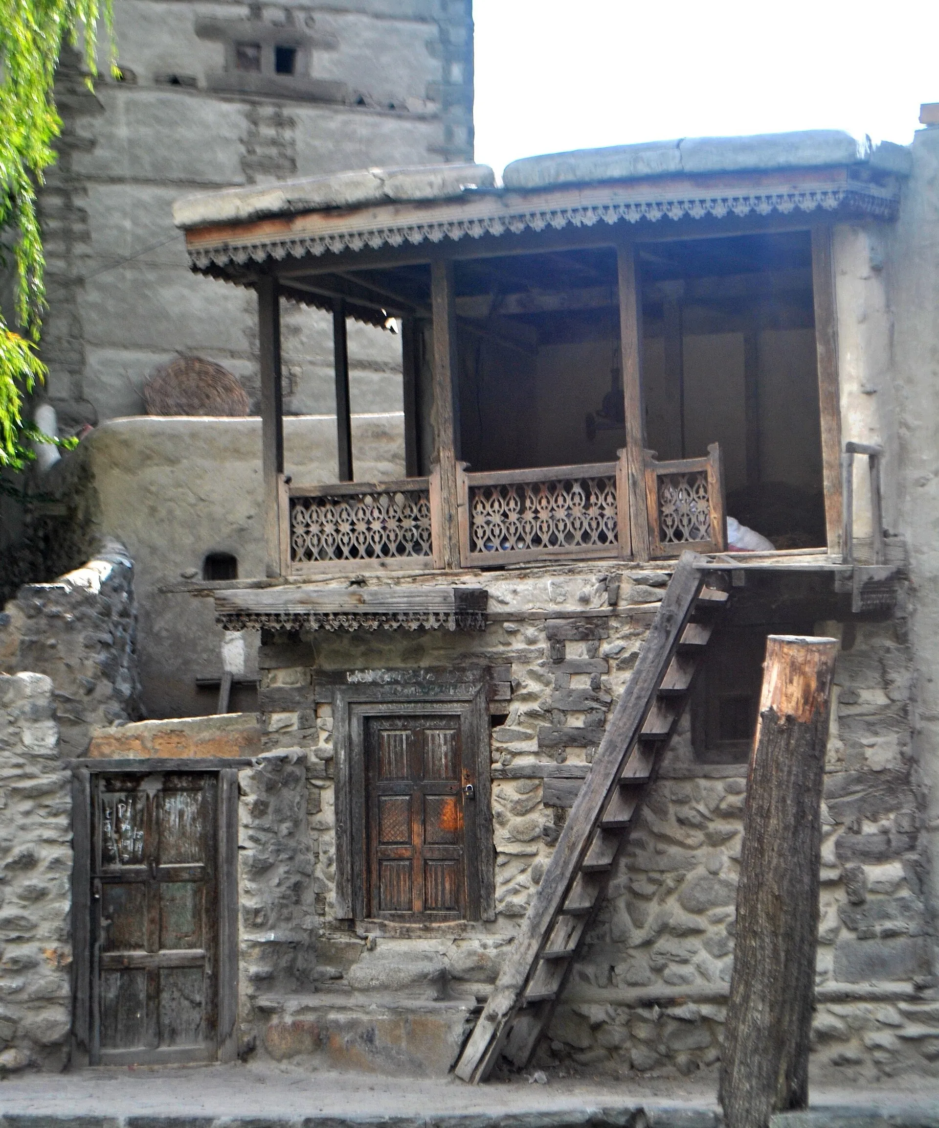 A traditional stone-and-timber house at Ganish, Hunza Valley