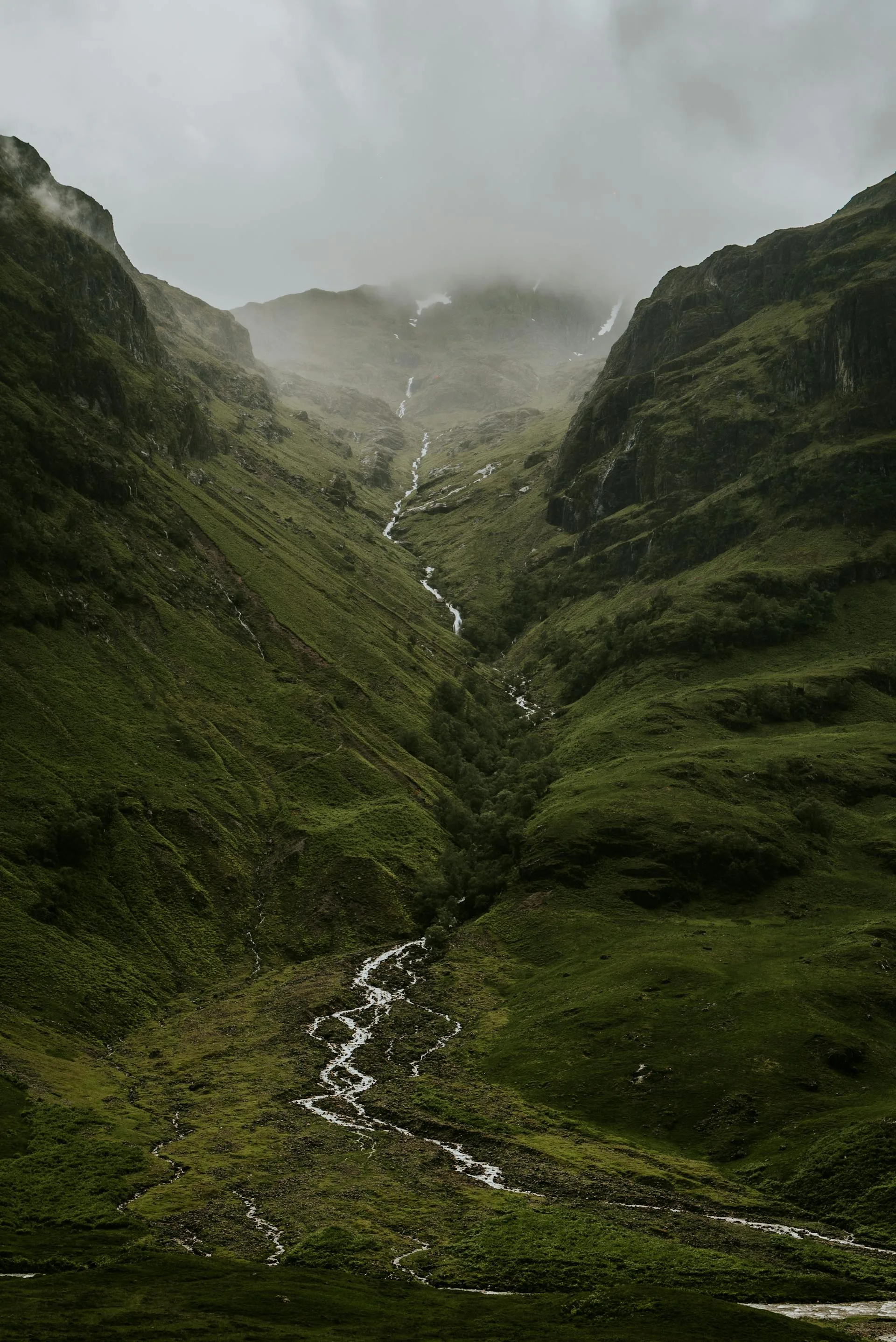 Misty highland valley