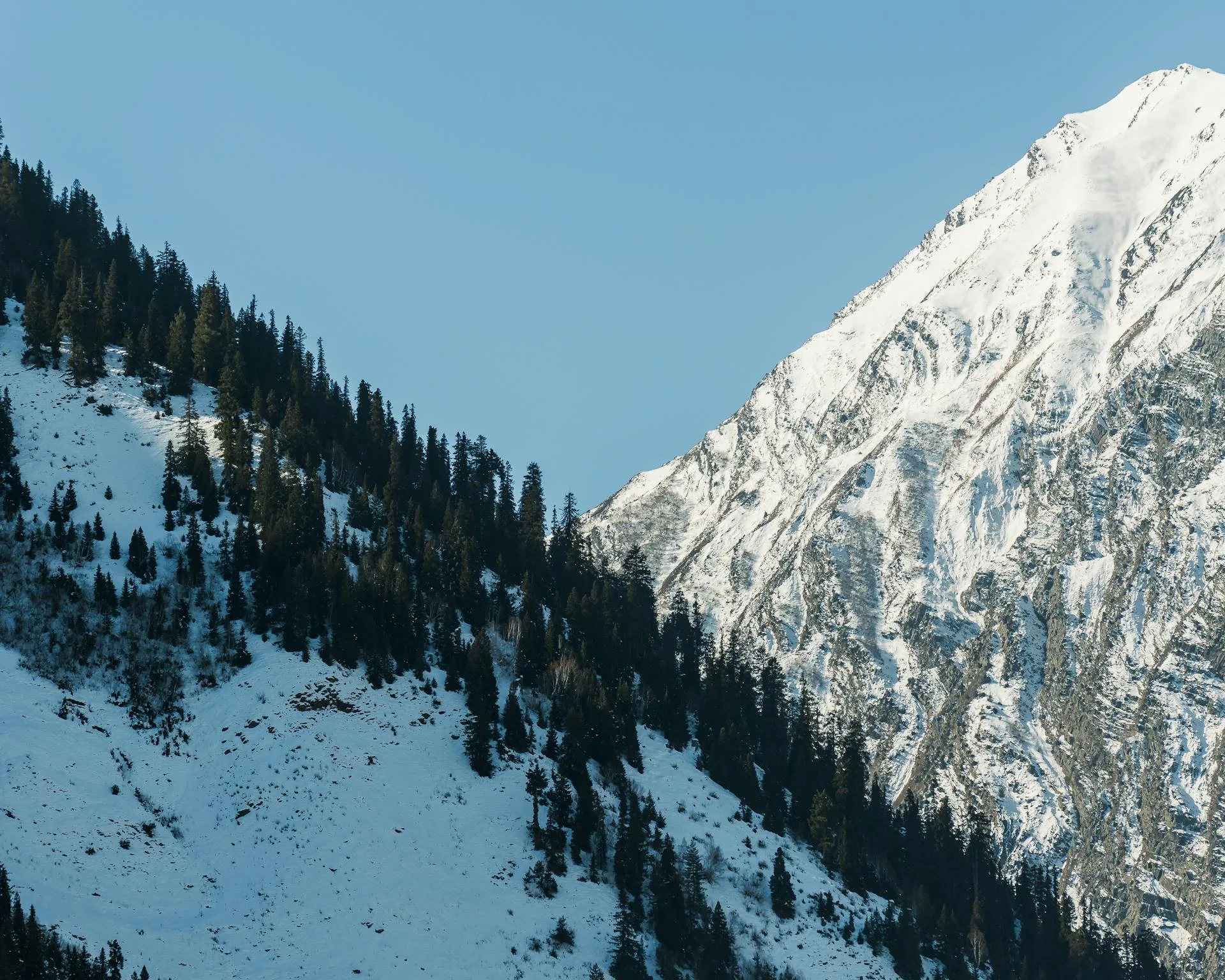 Snow-covered peaks in northern Pakistan