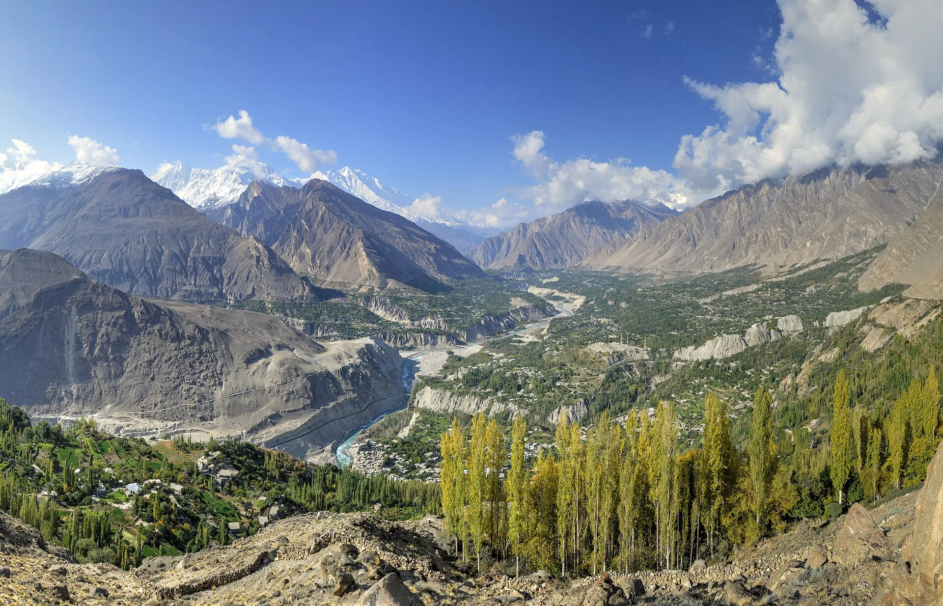 Panorama of the Hunza Valley from the Eagle's Nest at Duikar