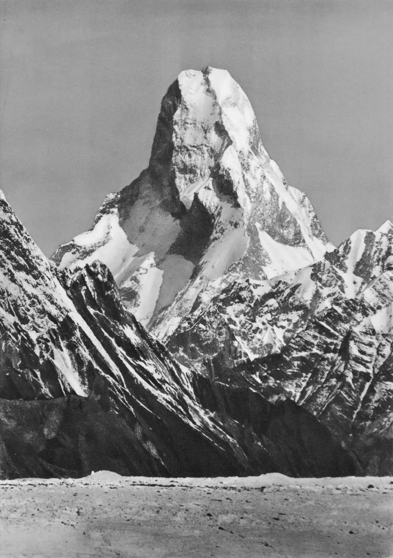 Vittorio Sella's 1909 telephoto of Muztagh Tower, the view that made it look impossible