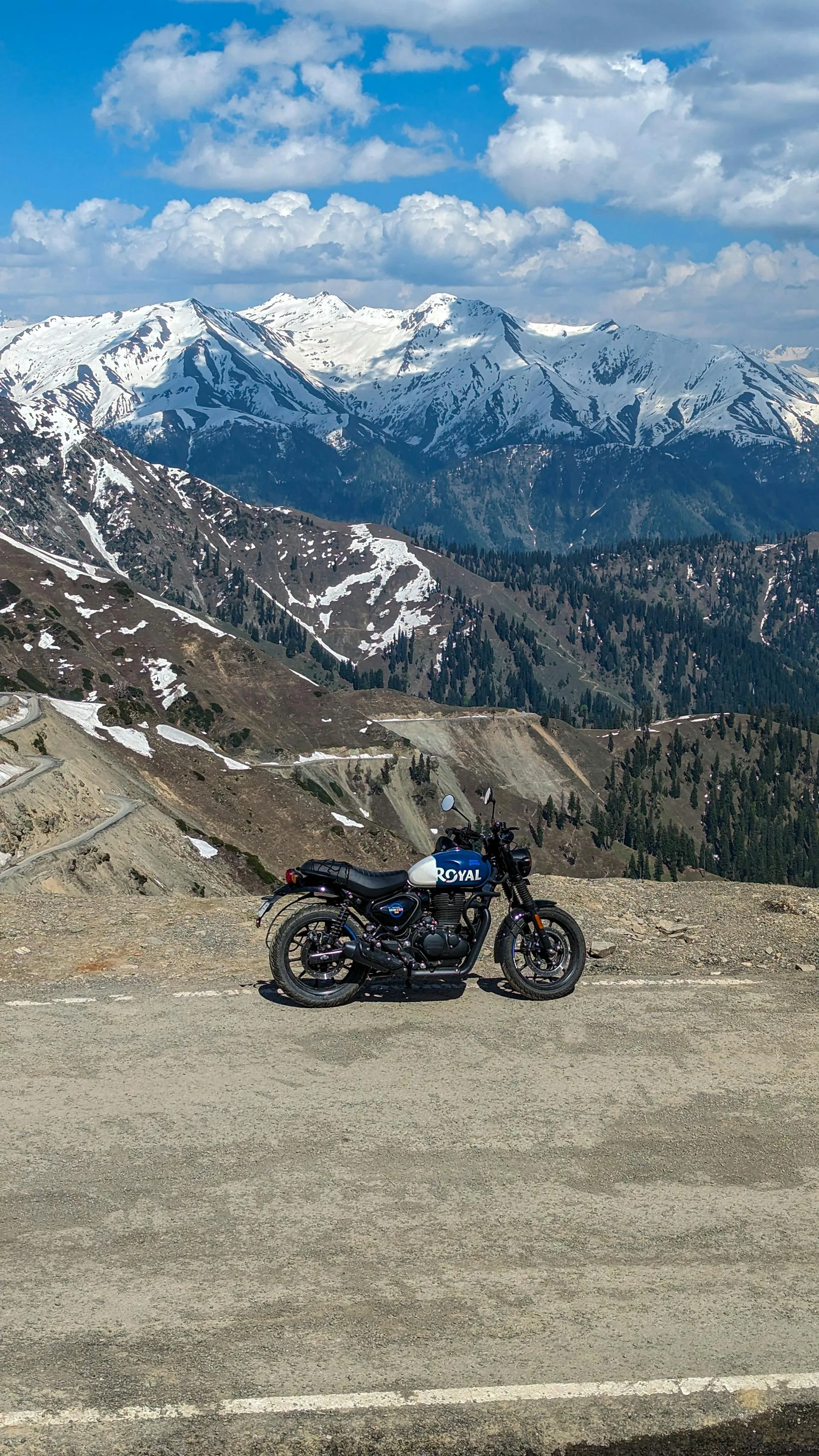 Motorcycle highland road