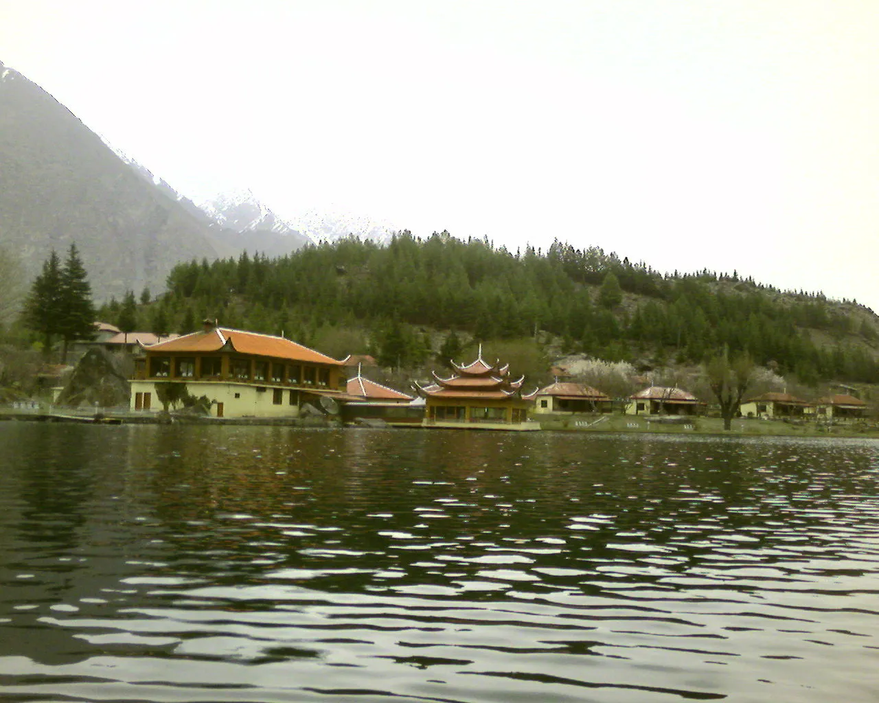 Shangrila Resort beside Lower Kachura Lake in winter