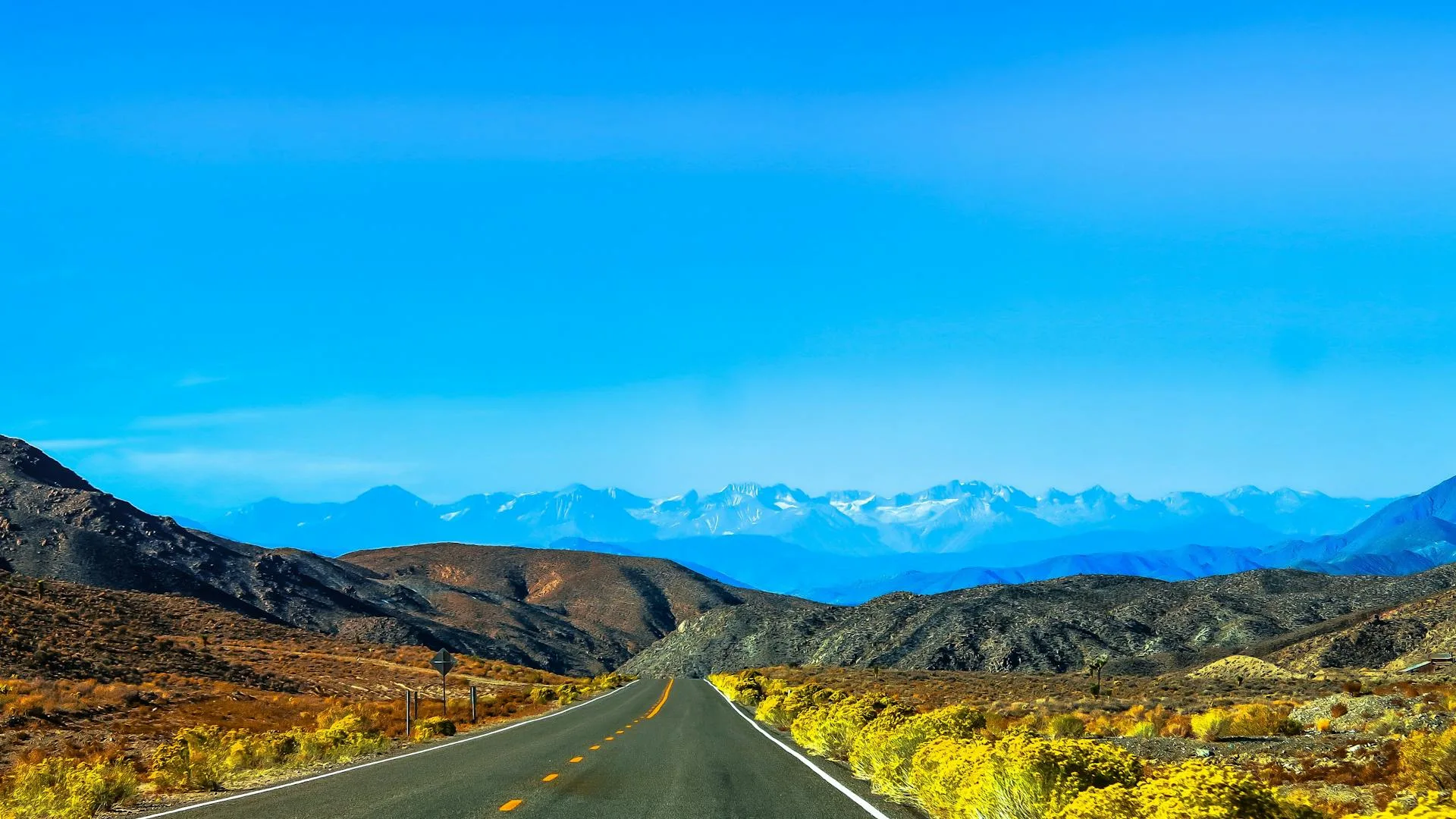 Road towards mountain