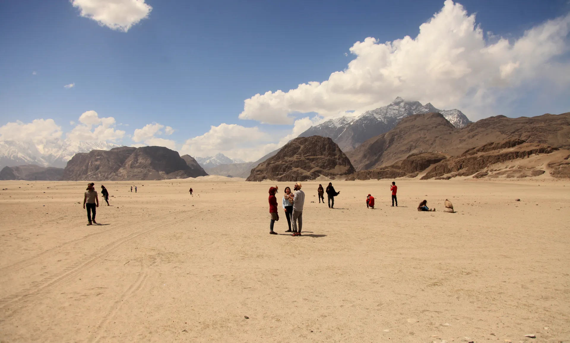 The high-altitude cold desert sands near Skardu