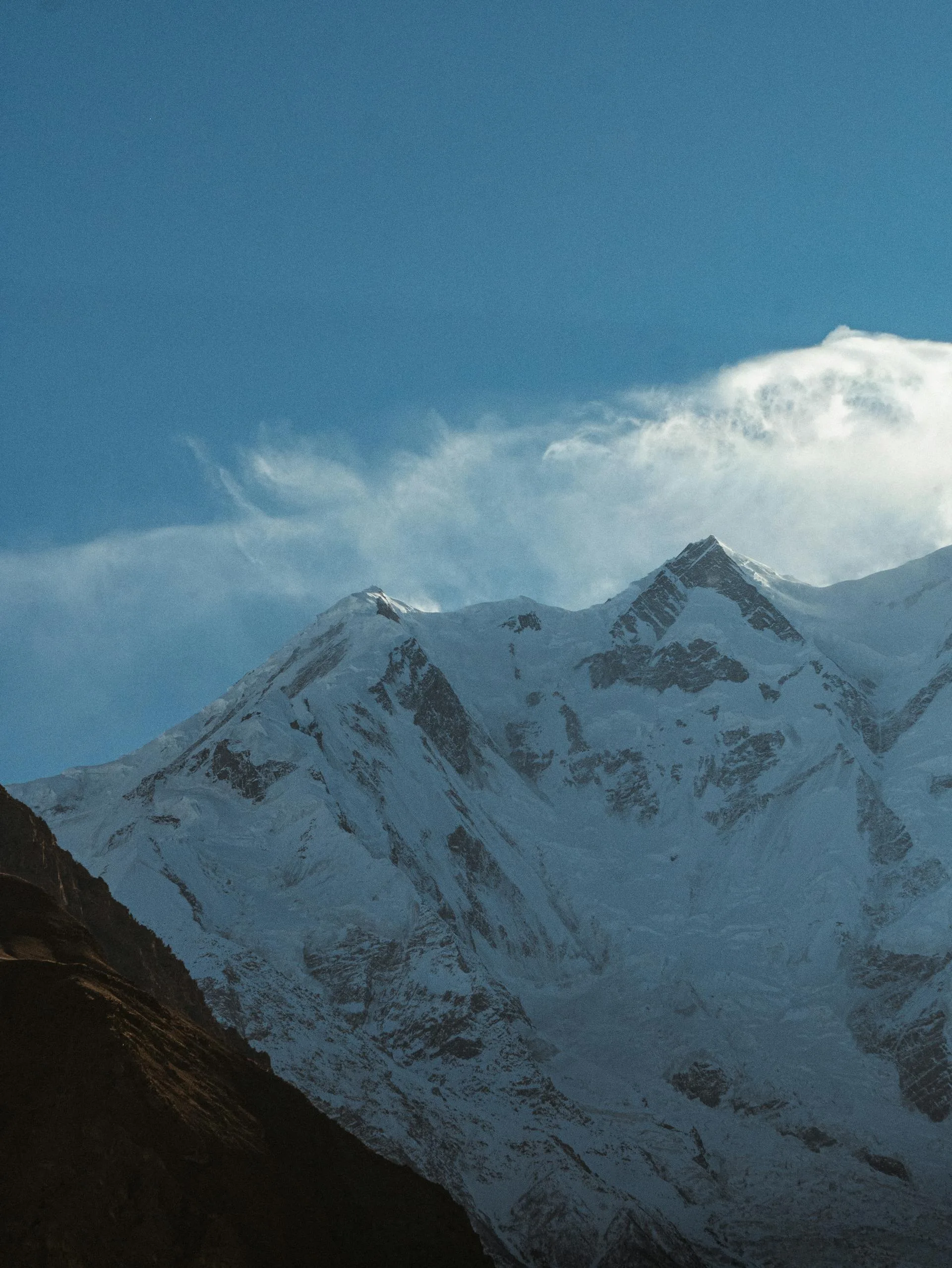 Breathtaking snow-covered peaks in northern Pakistan