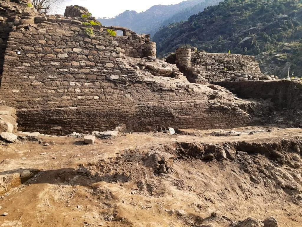 The ruins of a Buddhist monastery from the Gandhara era in Swat
