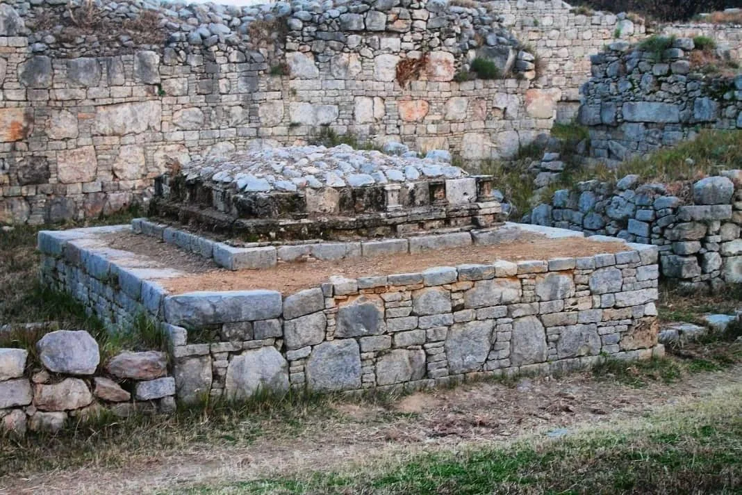 Stone monastery walls at the Taxila World Heritage Site