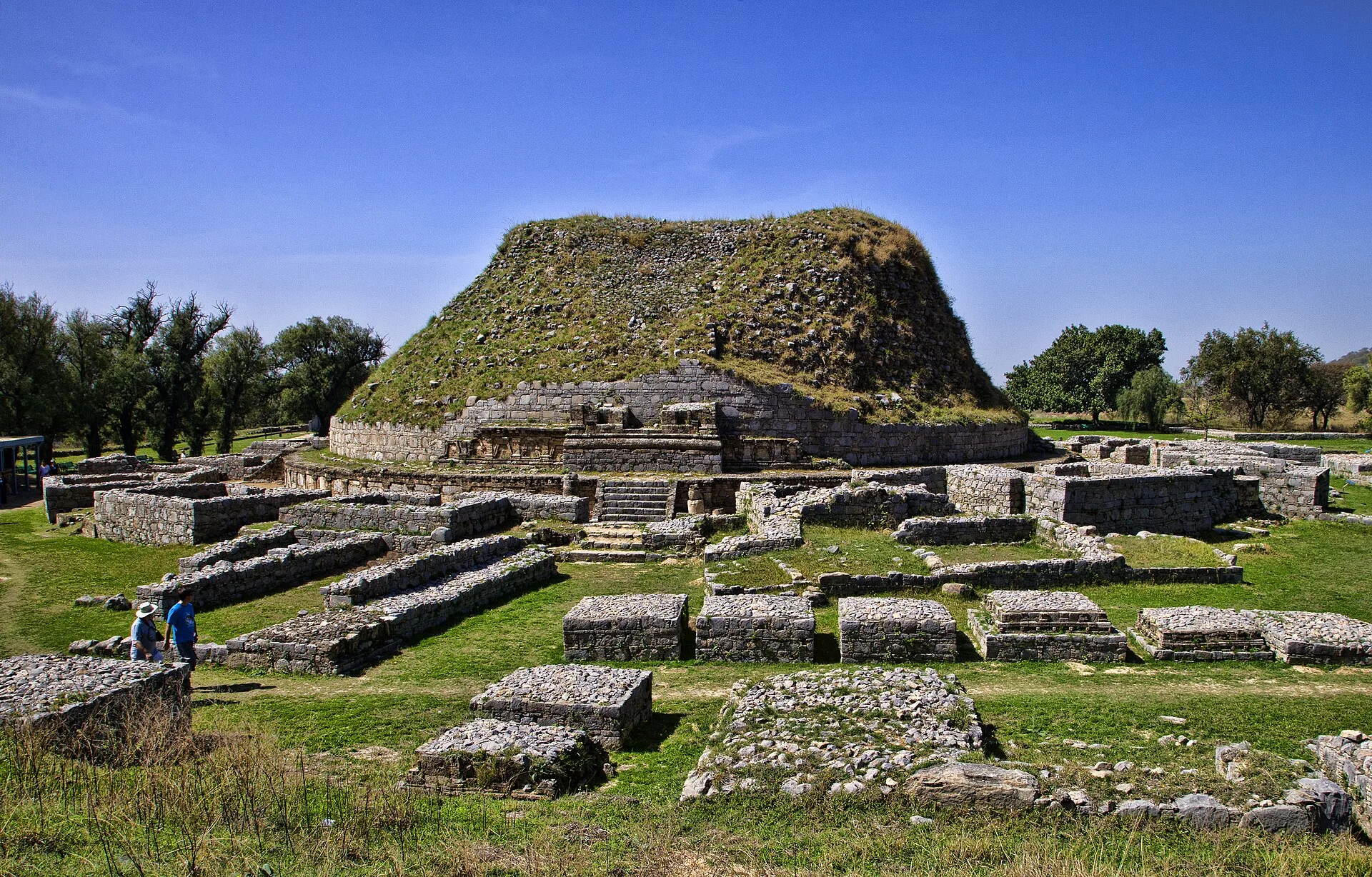 The ruins of a Buddhist monastery at Taxila
